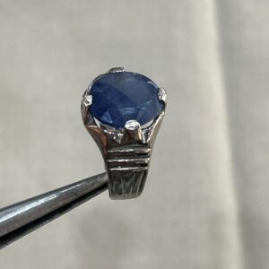 Natural Sapphire Stone Crowned In Italian Silver With Rhodium Polish For Life Long Durability
