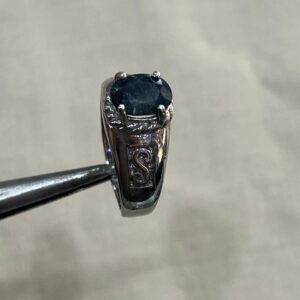 Natural Spphire Gesmtones Crowned In Italian Silver With Rhodium Polish For Life Long Durability